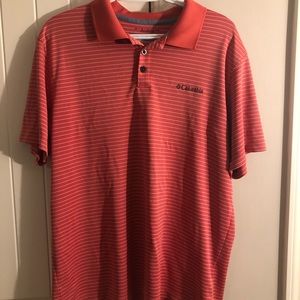 Columbia Onmi-Shade Red Polo Mens Large Sun Protection